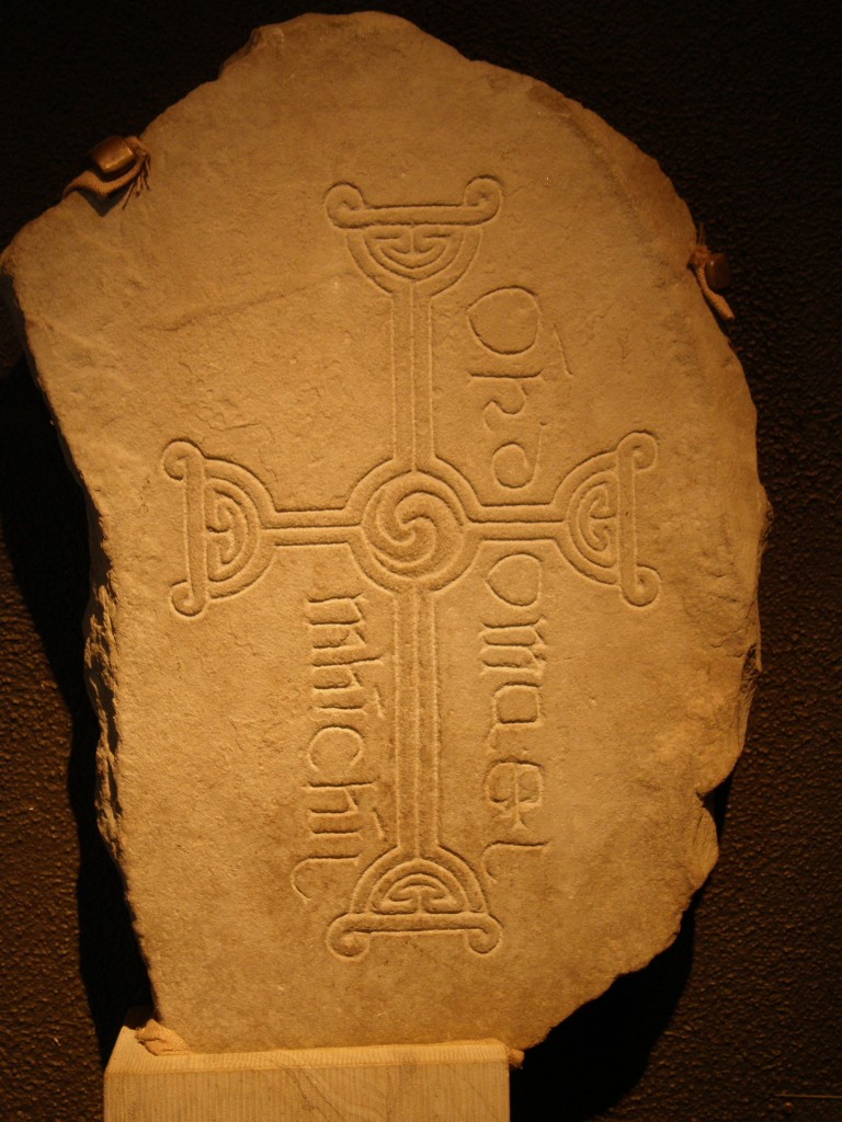 Inscribed Stone with Center Triskele from Clonmacnoise, Co. Offaly, Éire