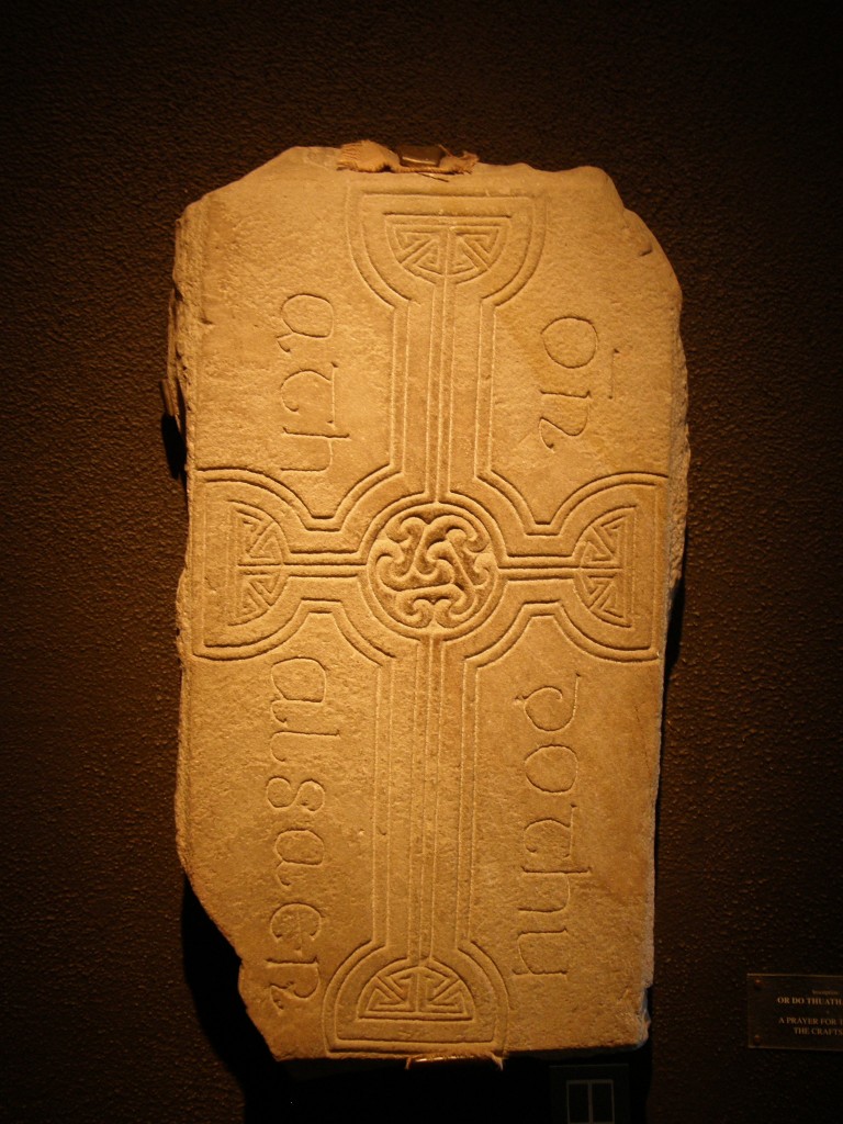 Inscribed Stone with Center Triskele from Clonmacnoise, Co. Offaly, Éire