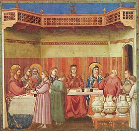 Marriage at Cana by Giotto, 14th century