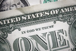 In God We Trust on Dollar Bill