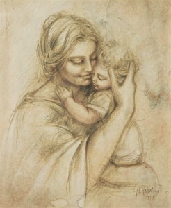 Mother and Child Drawing