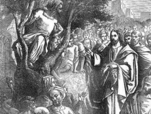 Jesus Addresses Zacchaeus in the Sycamore Tree