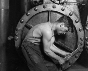 Laborer with Large Wrench