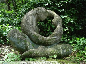 Stone Sculpture, Motherhood, Artist Unknown