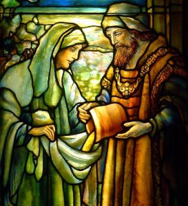 Stained Glass of Ruth and Boaz