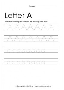 Traceable Letter A