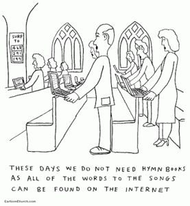 Internet Hymns Cartoon by Dave Walker