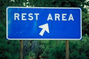Rest Area Highway Sign