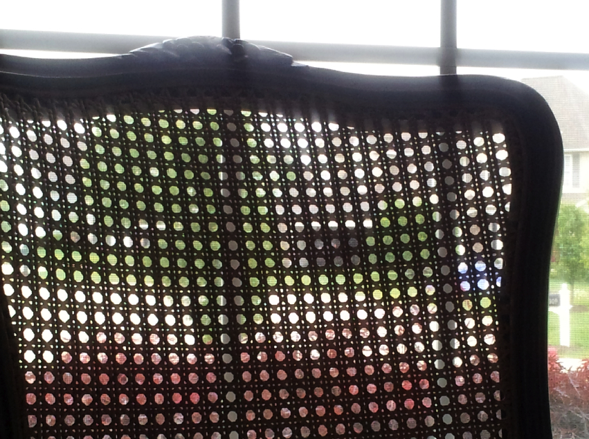 View Through a Cane Back Chair