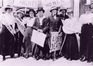 Suffragettes Marching