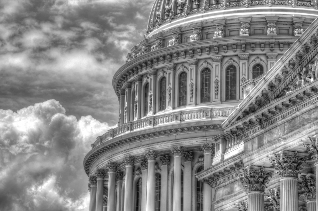 US Capitol Dome with Clouds