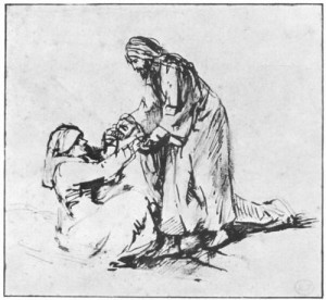 Rembrandt, 1660, Healing of Peter's Mother-in-Law