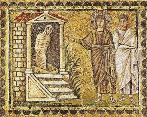 The Raising of Lazarus, Basilica di Sant'Apollinare Nuovo, Ravenna, Italy, 6th century