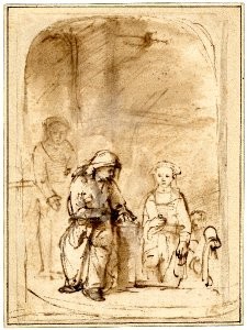 The Widow's Mite by Rembrandt